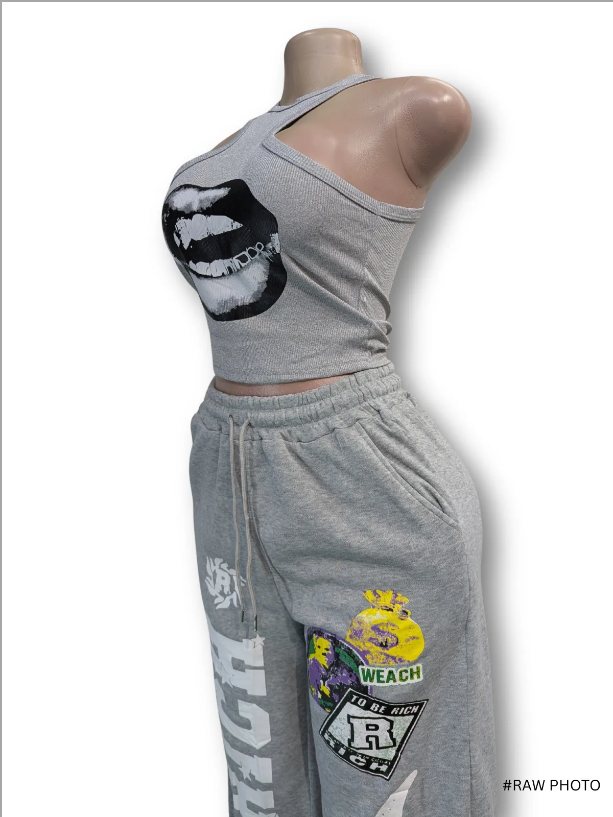 Rich Flame Streetwear Set - Cotton sets available at theGirlyZone Kampala